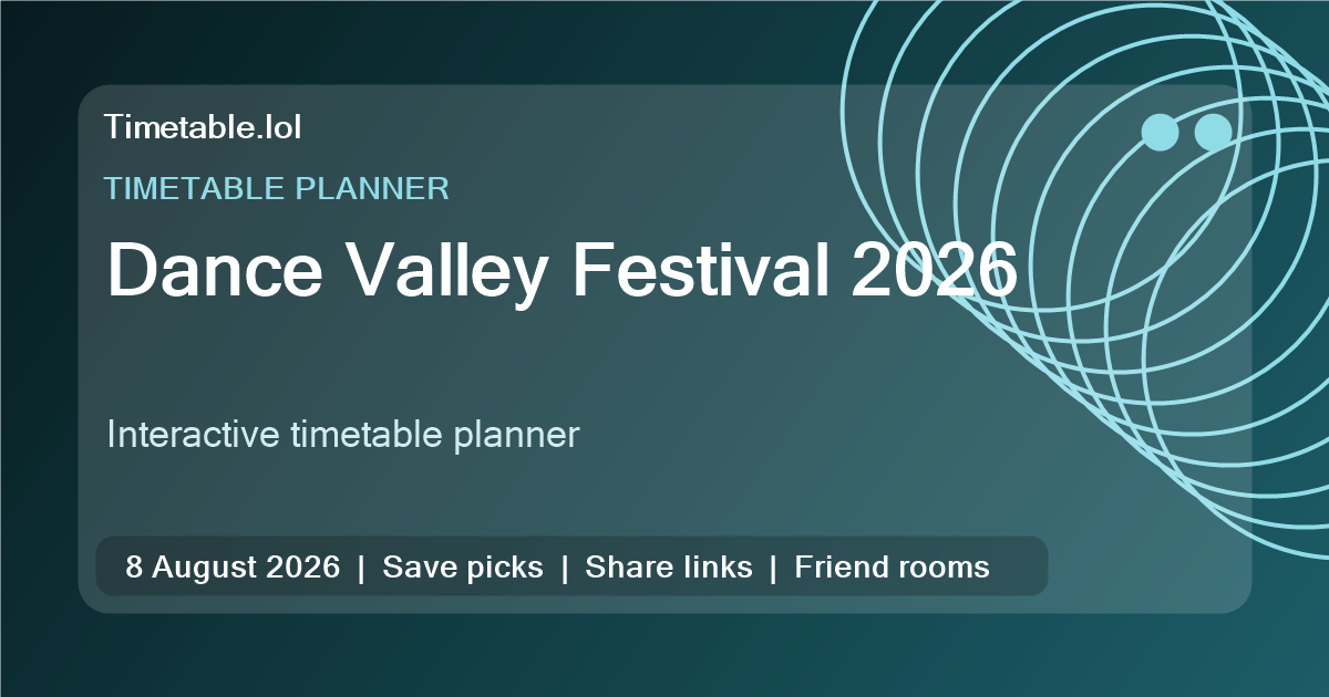 Dance Valley Festival 2026